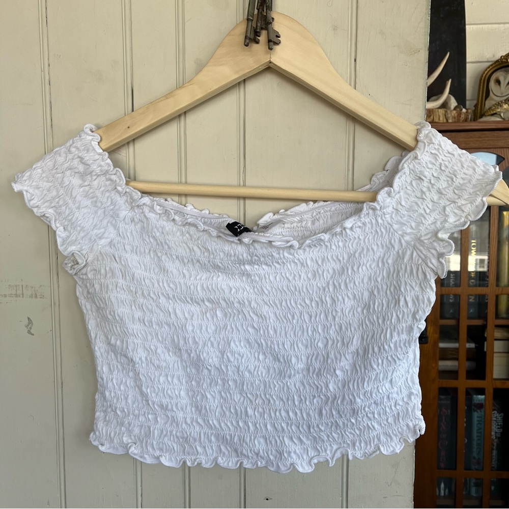 Smocked Cropped Top